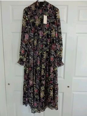 Brand New 5a7 Cinq a Sept Paisley Imprint High Low Rika Women's Dress. Size: 8